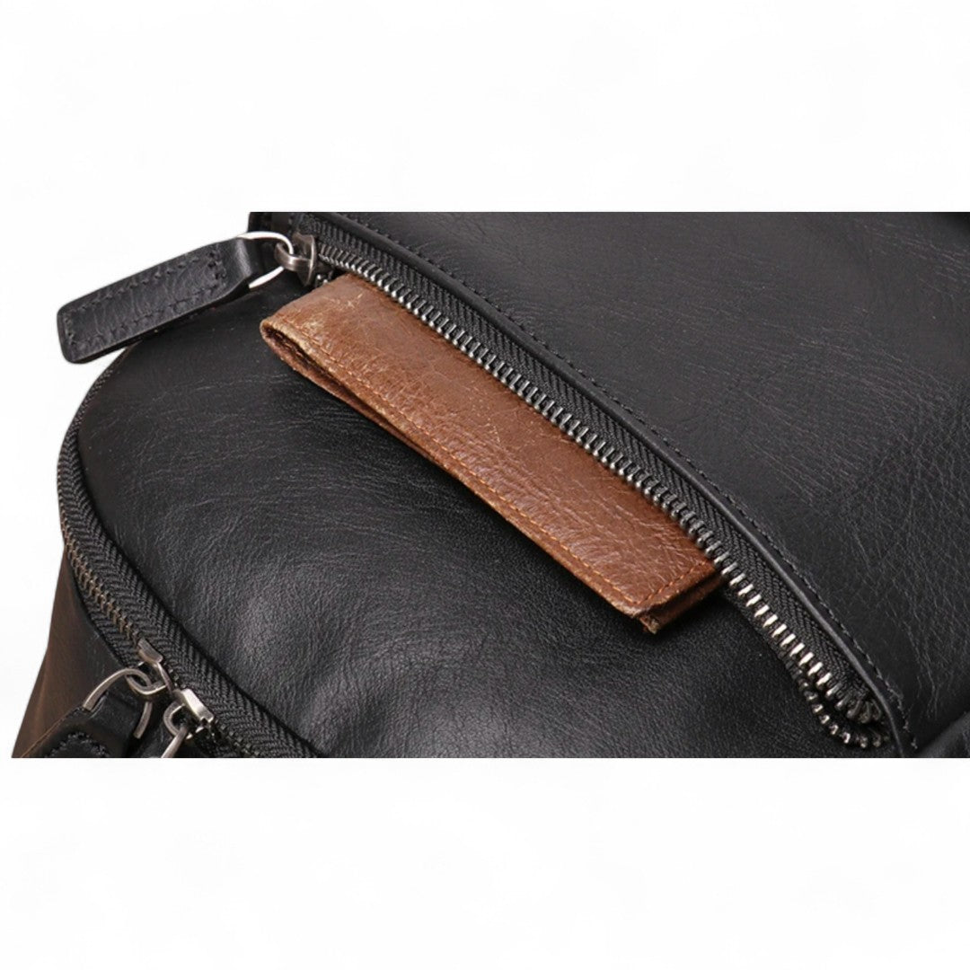 Sac à Dos Cuir Véritable Homme Vintage 20L – Élégant | Havresacs