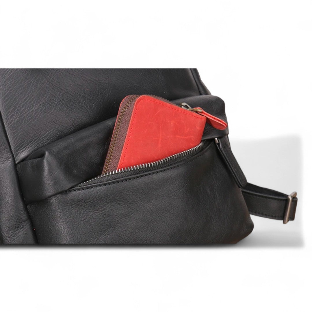 Sac à Dos Cuir Véritable Homme Vintage 20L – Élégant | Havresacs