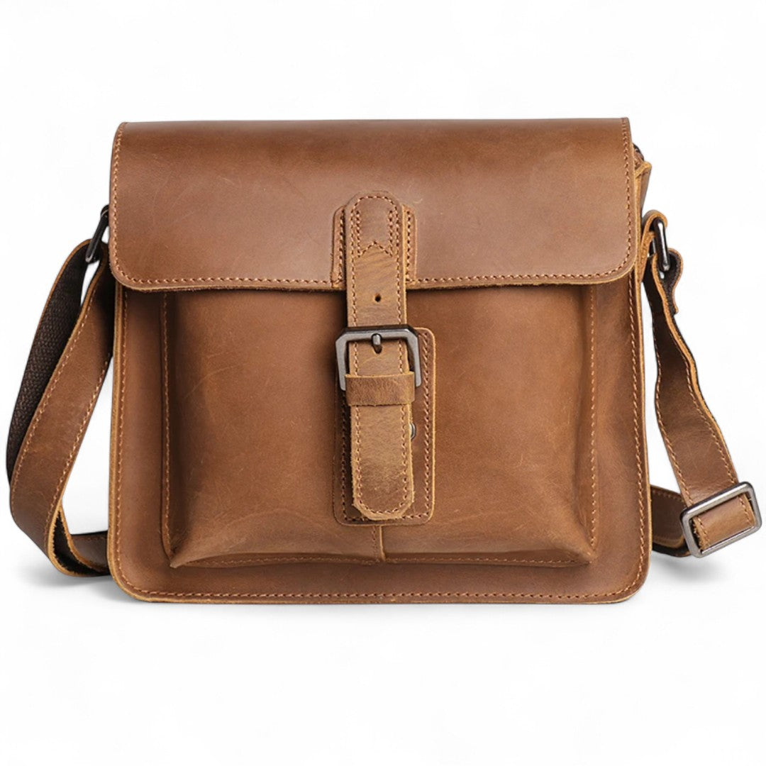 Sac Bandoulière Cuir Véritable Vintage Homme 7L – Chic | Havresacs
