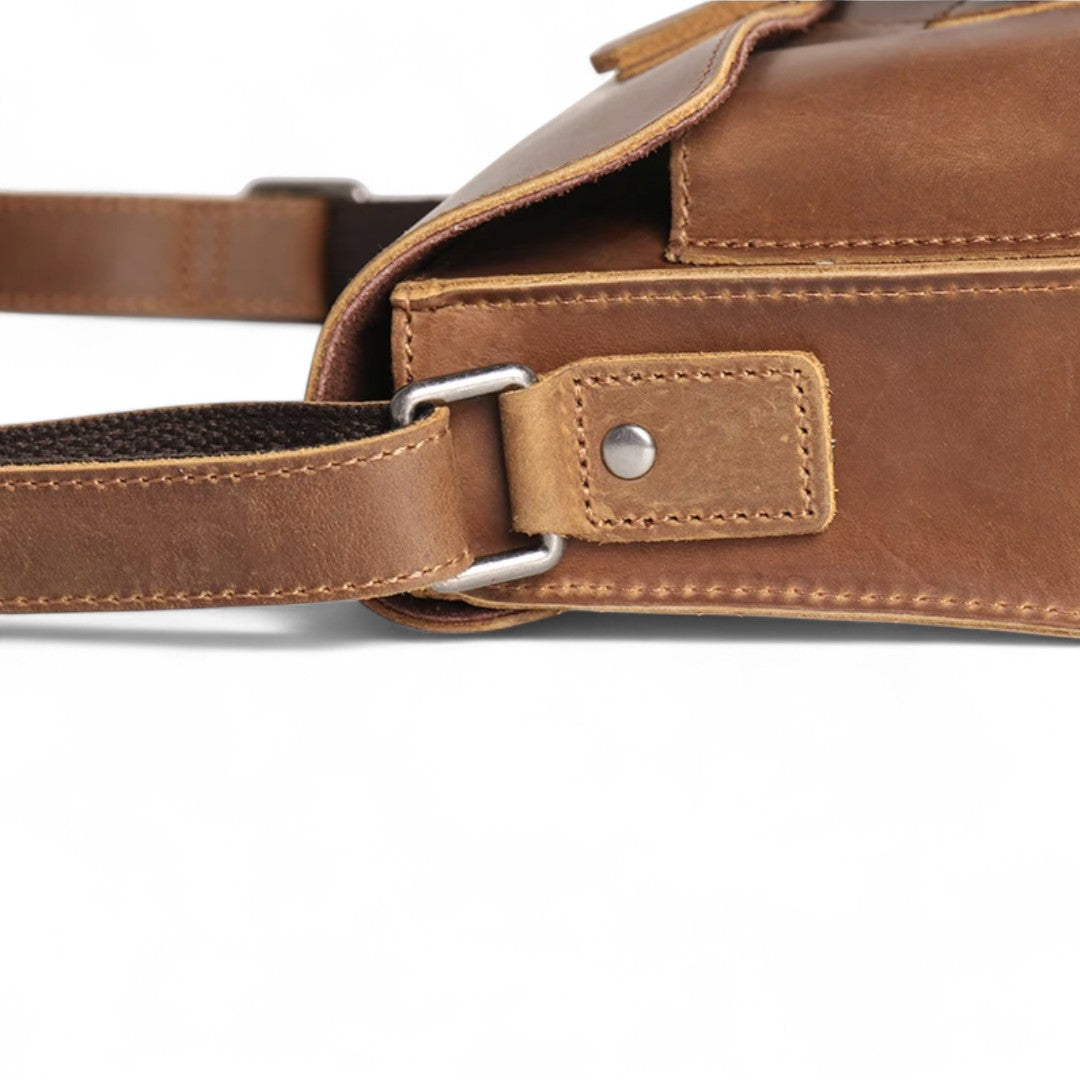 Sac Bandoulière Cuir Véritable Vintage Homme 7L – Chic | Havresacs