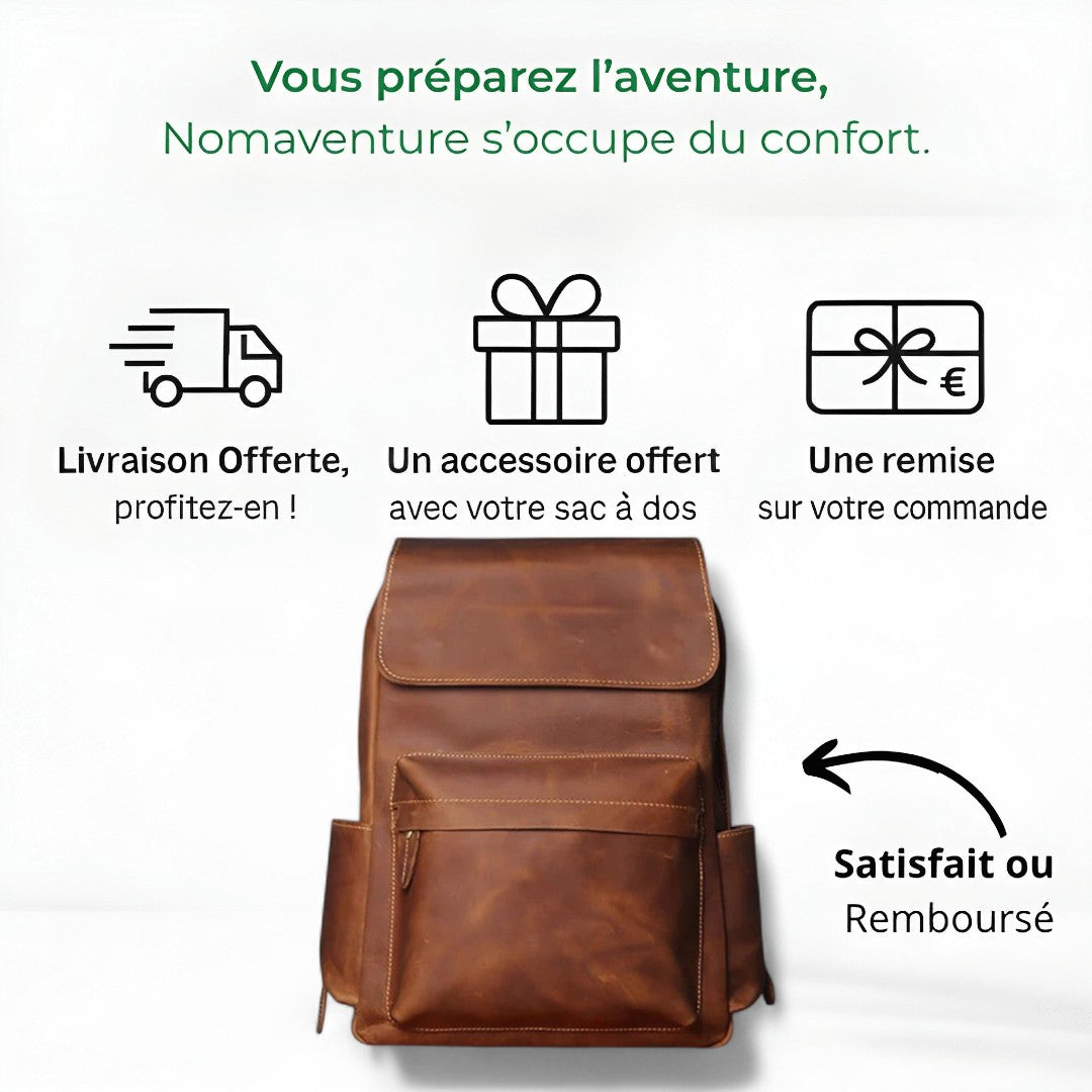 Sac à Dos Cuir Véritable Vintage 15.6’’ Élégant – 20L | Havresacs