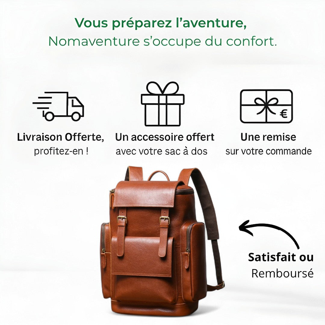 Sac à Dos Cuir Véritable Vintage PC 15’’ Voyage – 20L | Havresacs