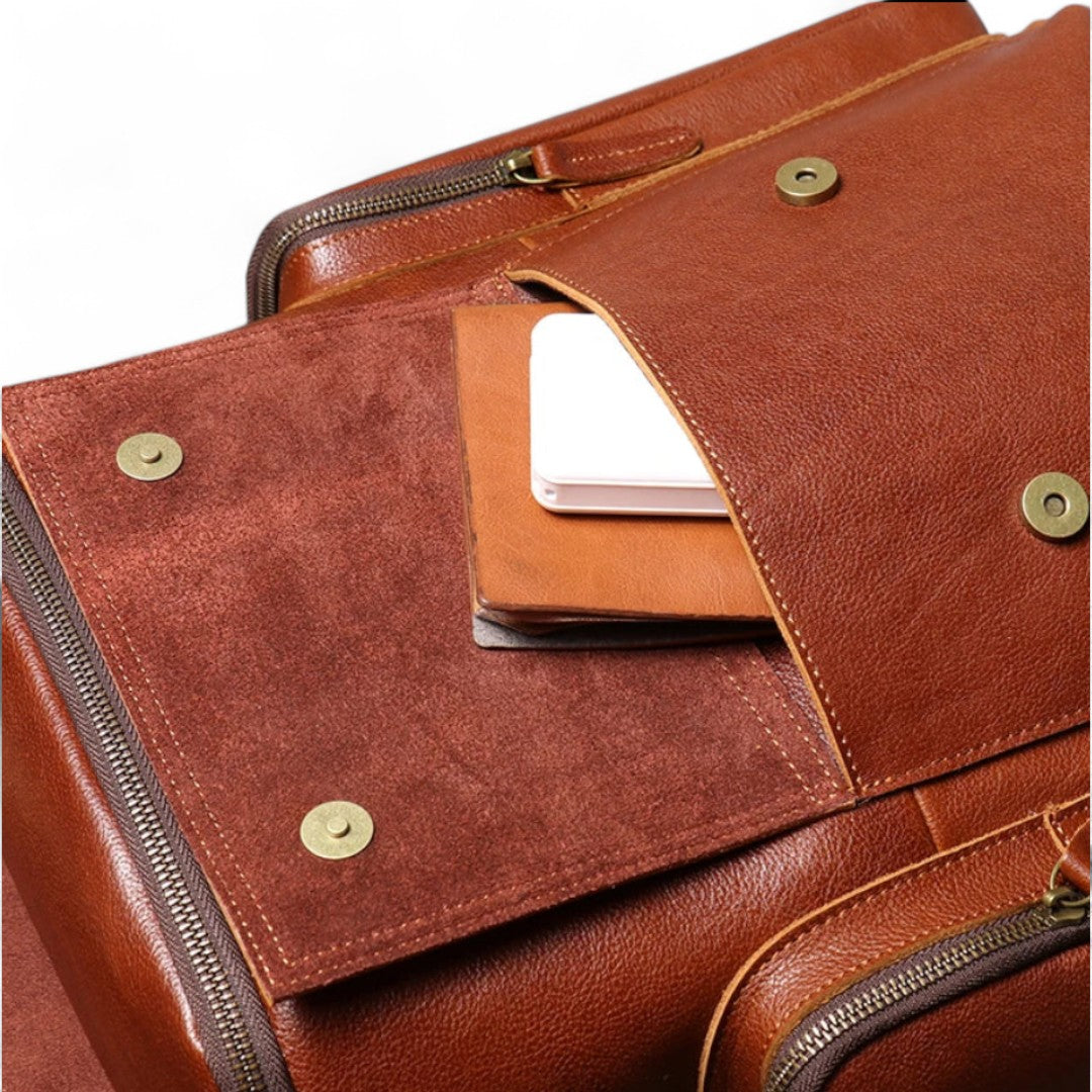 Sac à Dos Cuir Véritable Vintage PC 15’’ Voyage – 20L | Havresacs