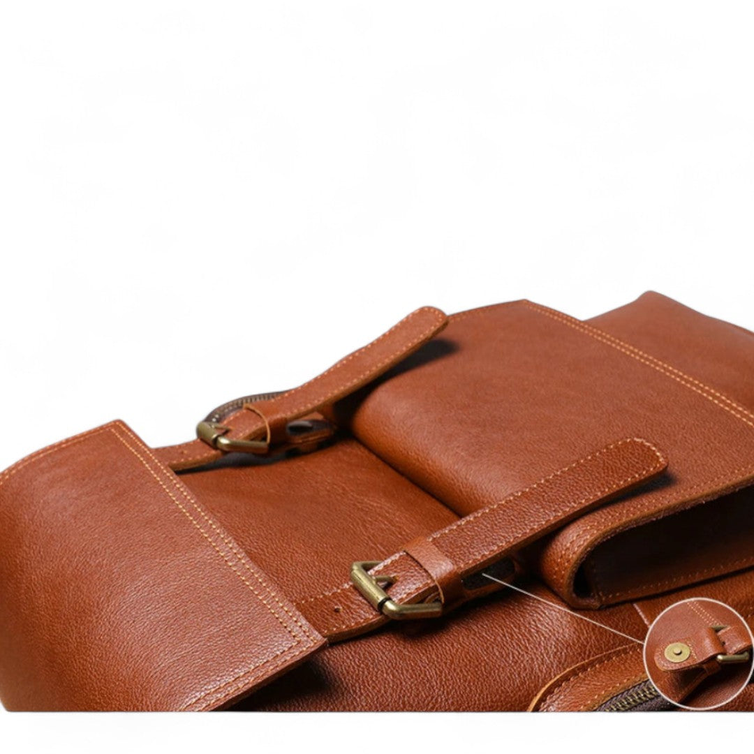 Sac à Dos Cuir Véritable Vintage PC 15’’ Voyage – 20L | Havresacs