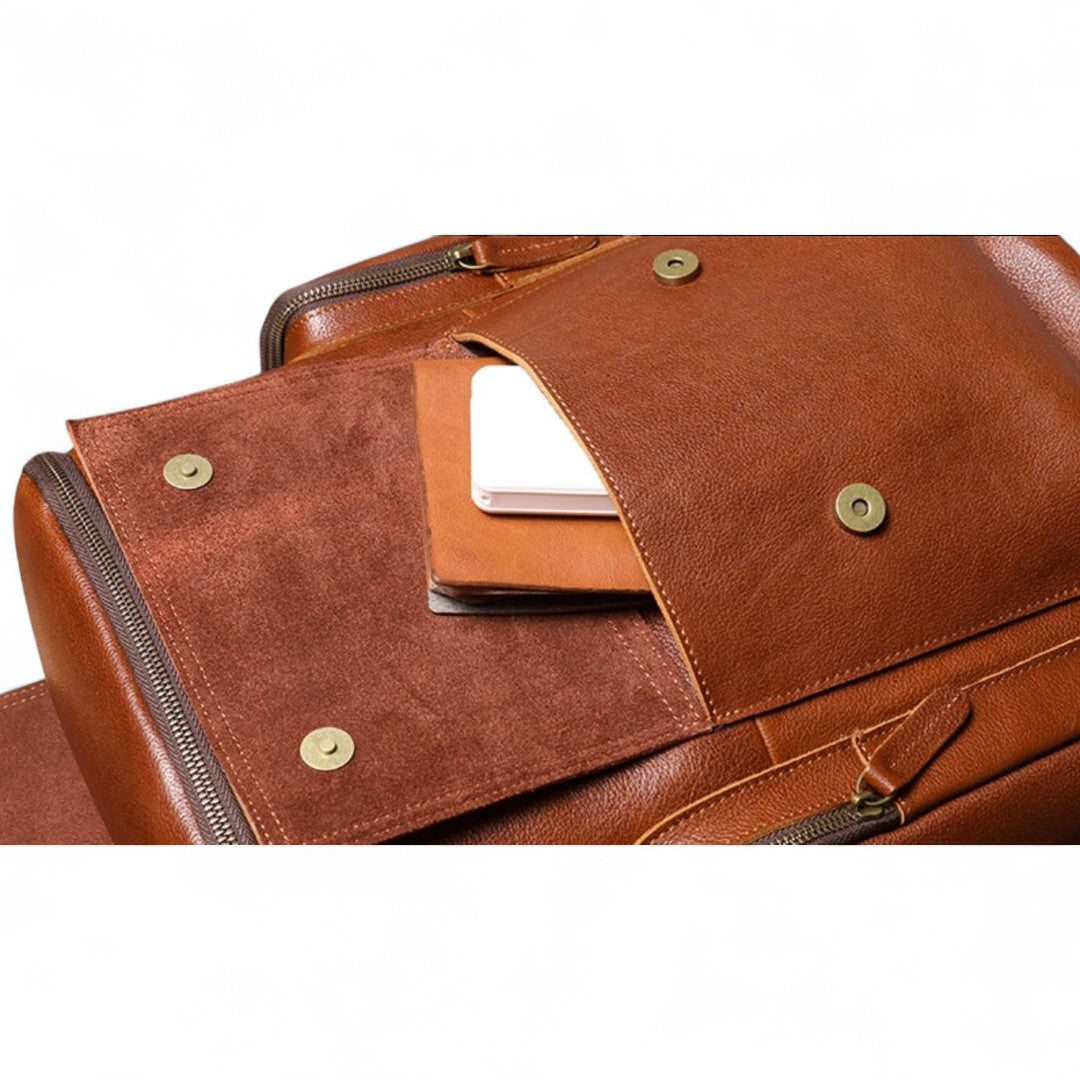 Sac à Dos Cuir Véritable Vintage PC 15’’ Voyage – 20L | Havresacs