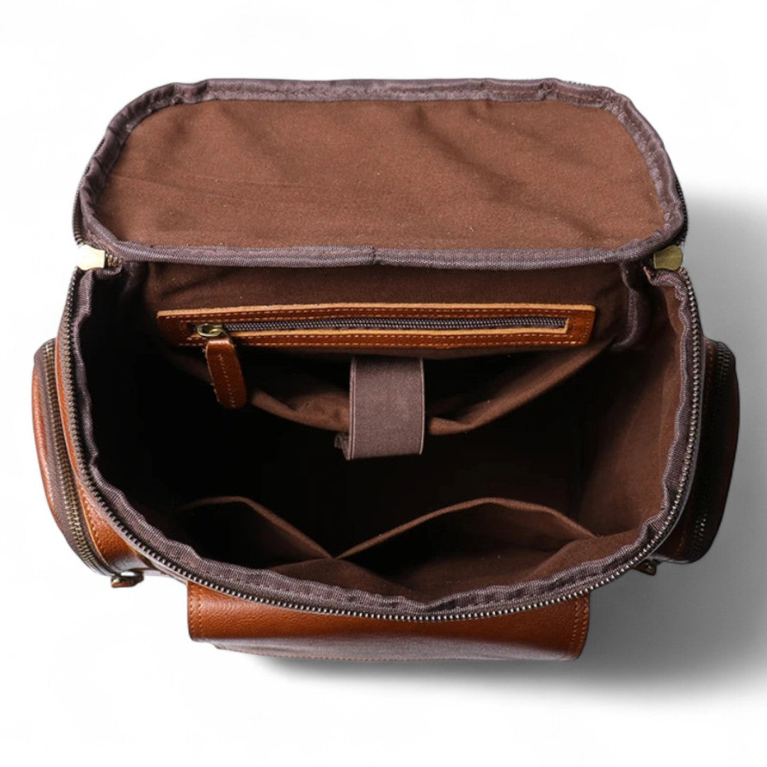 Sac à Dos Cuir Véritable Vintage PC 15’’ Voyage – 20L | Havresacs