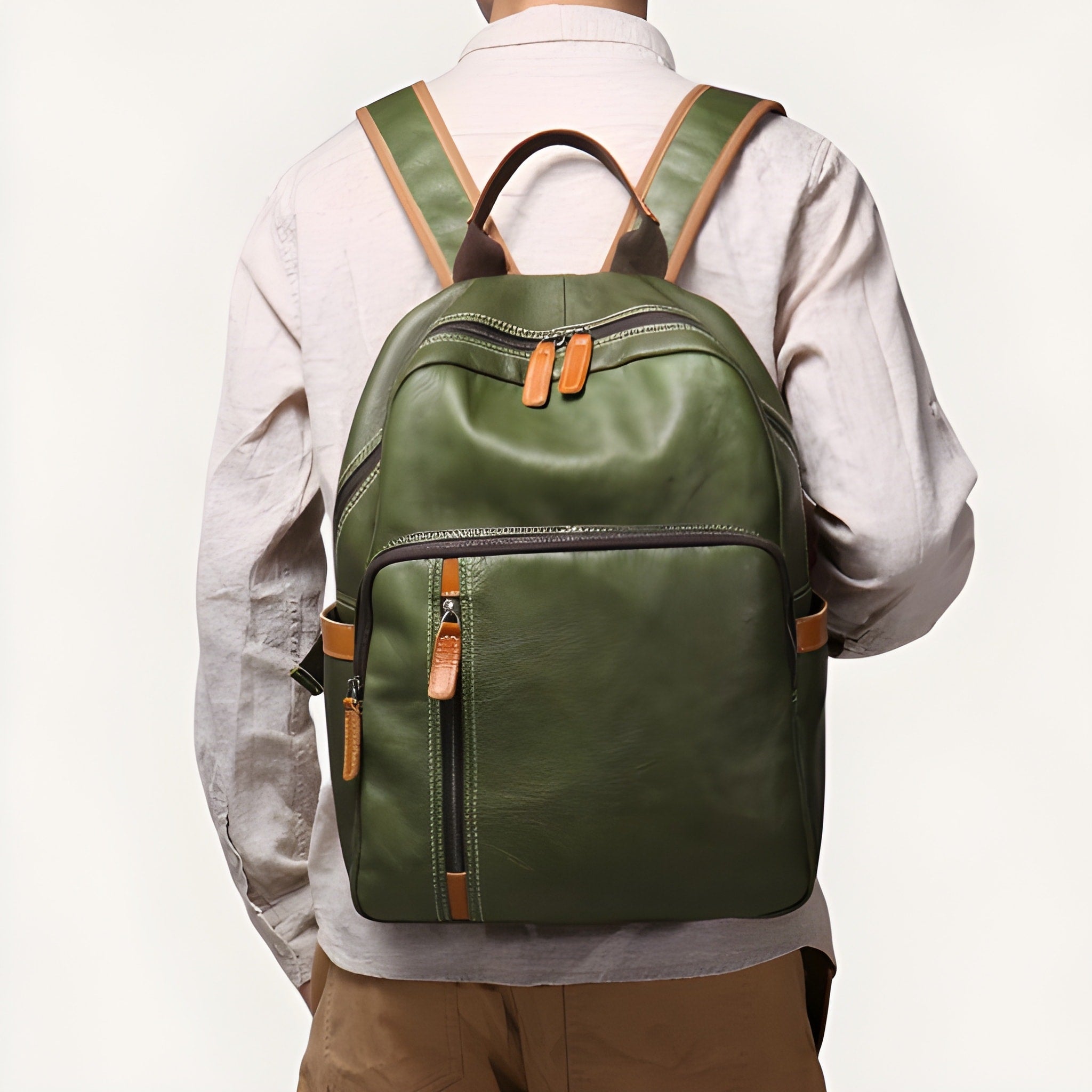 Sac à Dos Cuir Véritable Vintage PC 15’’ Elégant – 20L | Havresacs