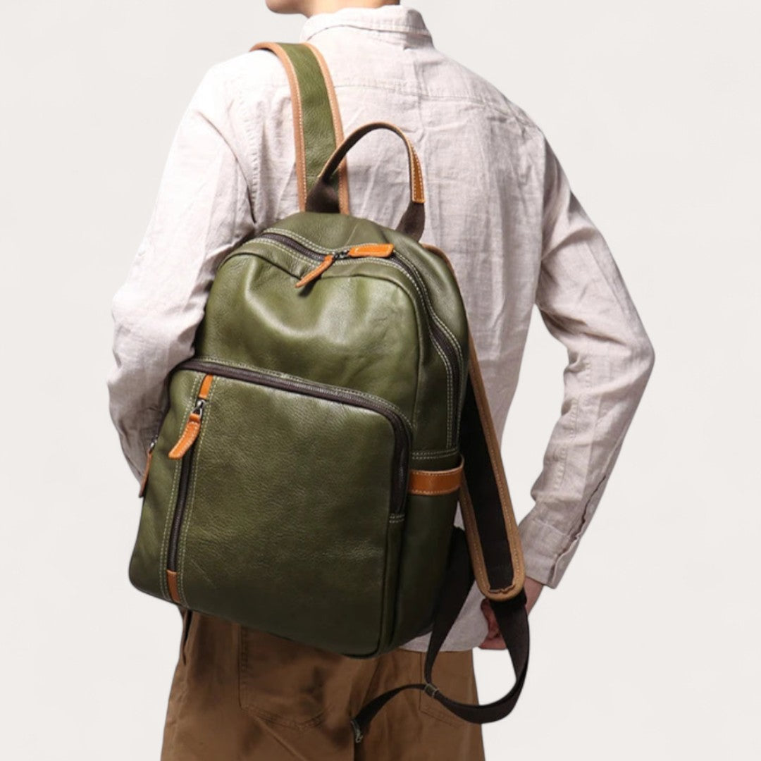 Sac à Dos Cuir Véritable Vintage PC 15’’ Elégant – 20L | Havresacs