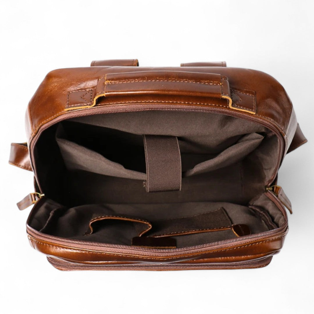 Sac à Dos Cuir Véritable Vintage Ordi 15’’ Léger – 18L | Havresacs