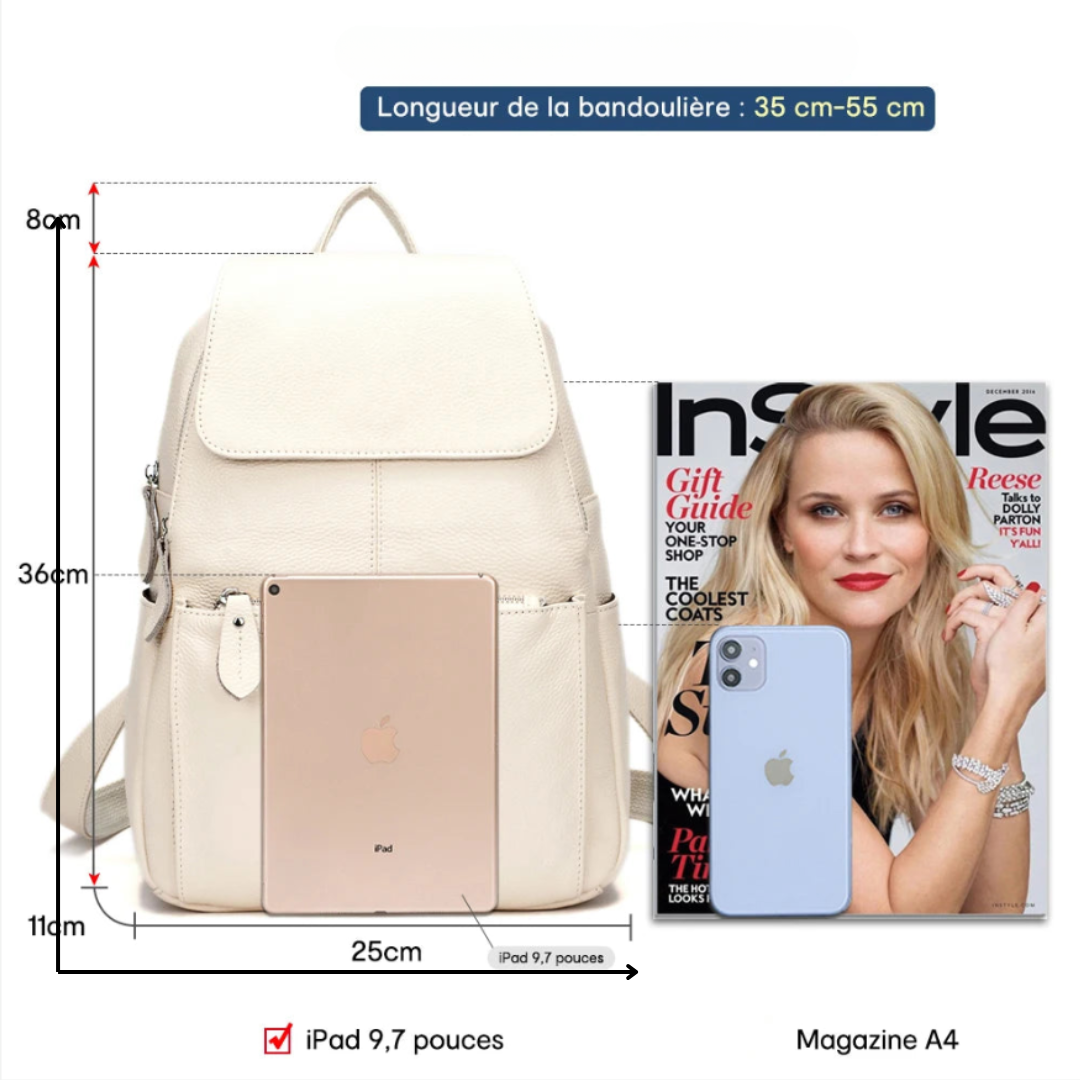 Sac à dos anti-vol en cuir 10L pour femme – SecurePro – Havresacs