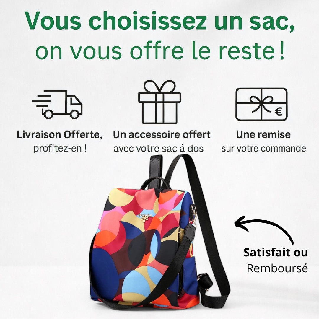 Sac à Dos Femme Anti-Vol Oxford 20L – SecureChic – Havresacs