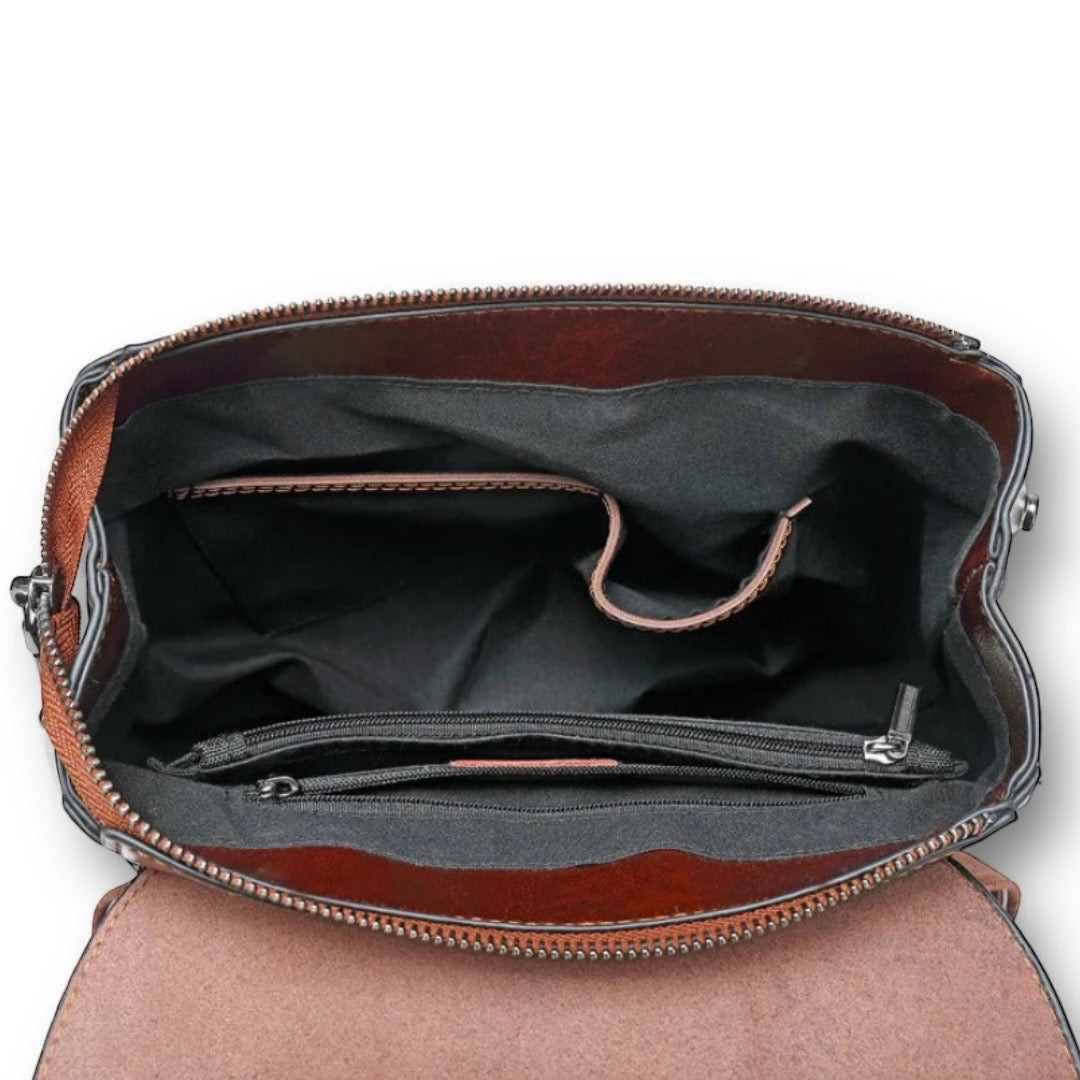 Sac à dos fashion en cuir 10L pour femme – ElegantLeatherPro – Havresacs