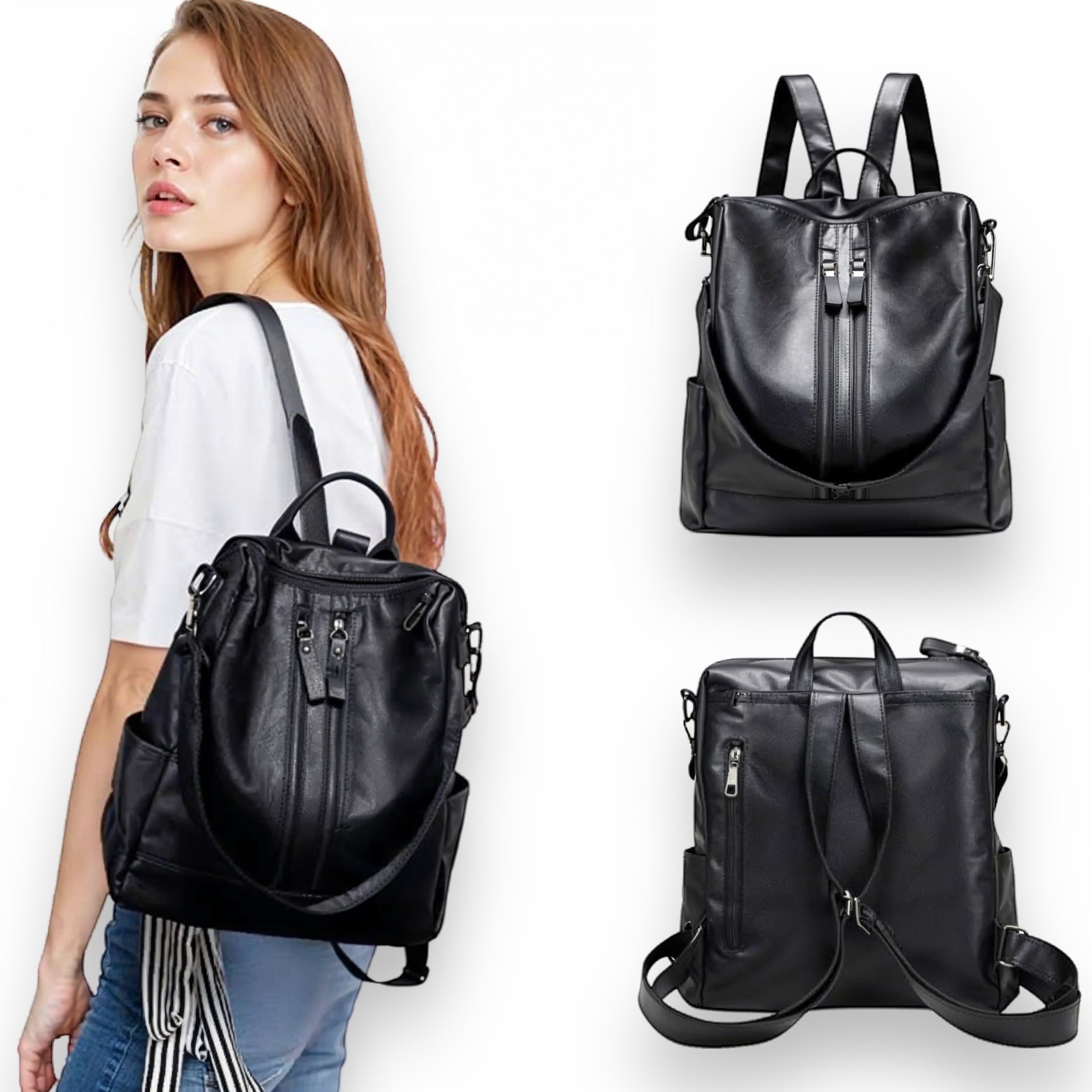 Sac à Dos Femme Cuir PU 15L – SoftLeatherChic – Havresacs