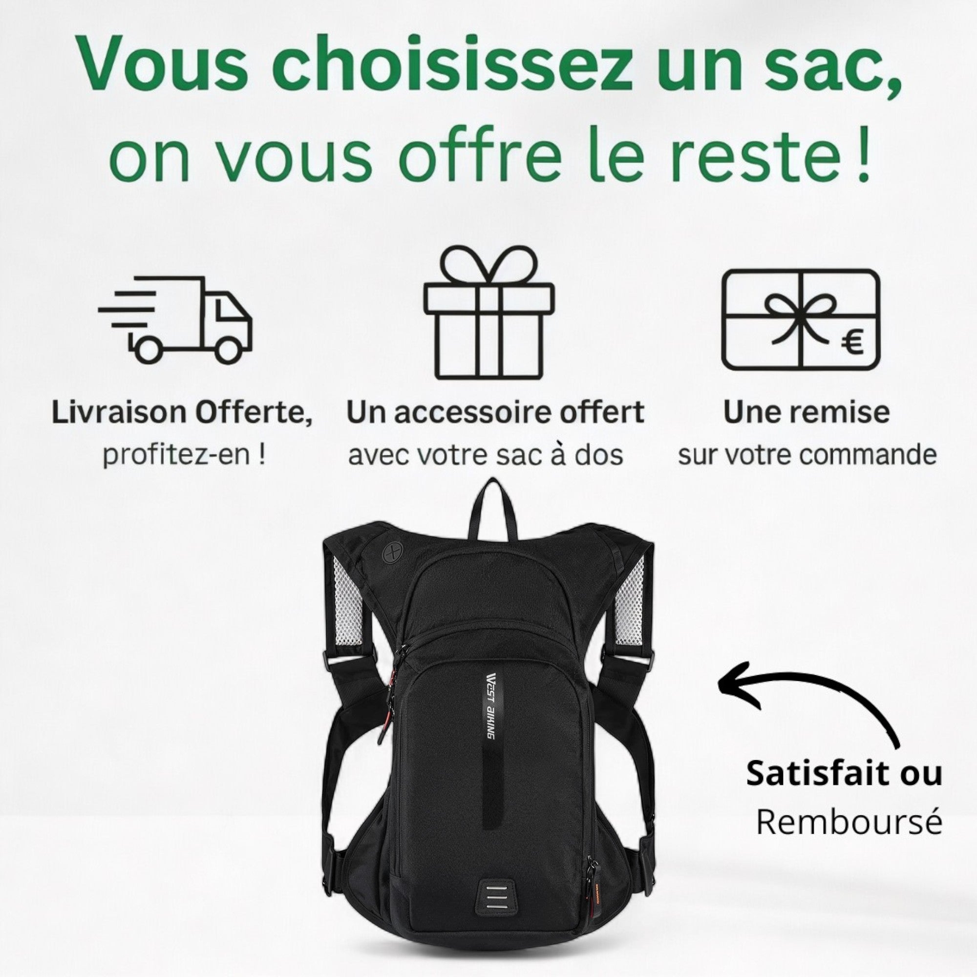 Sac à dos cyclisme 10L – UltraLight Pro – Havresacs