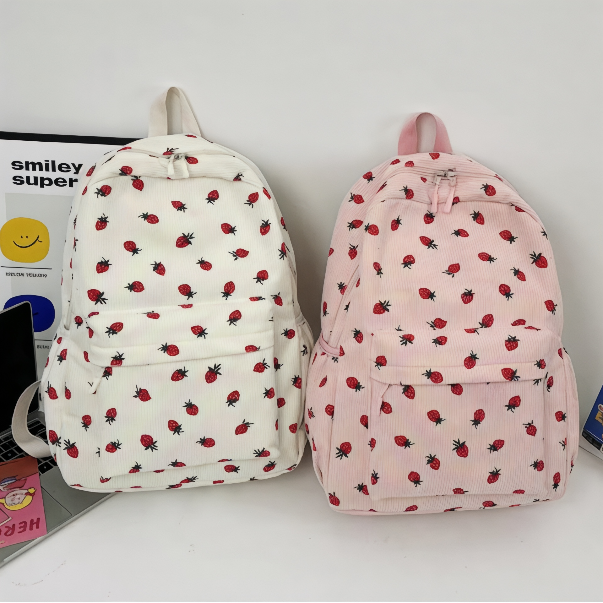 Sac à Dos Femme Motif Fraise 20L – SweetStrawberry – Havresacs