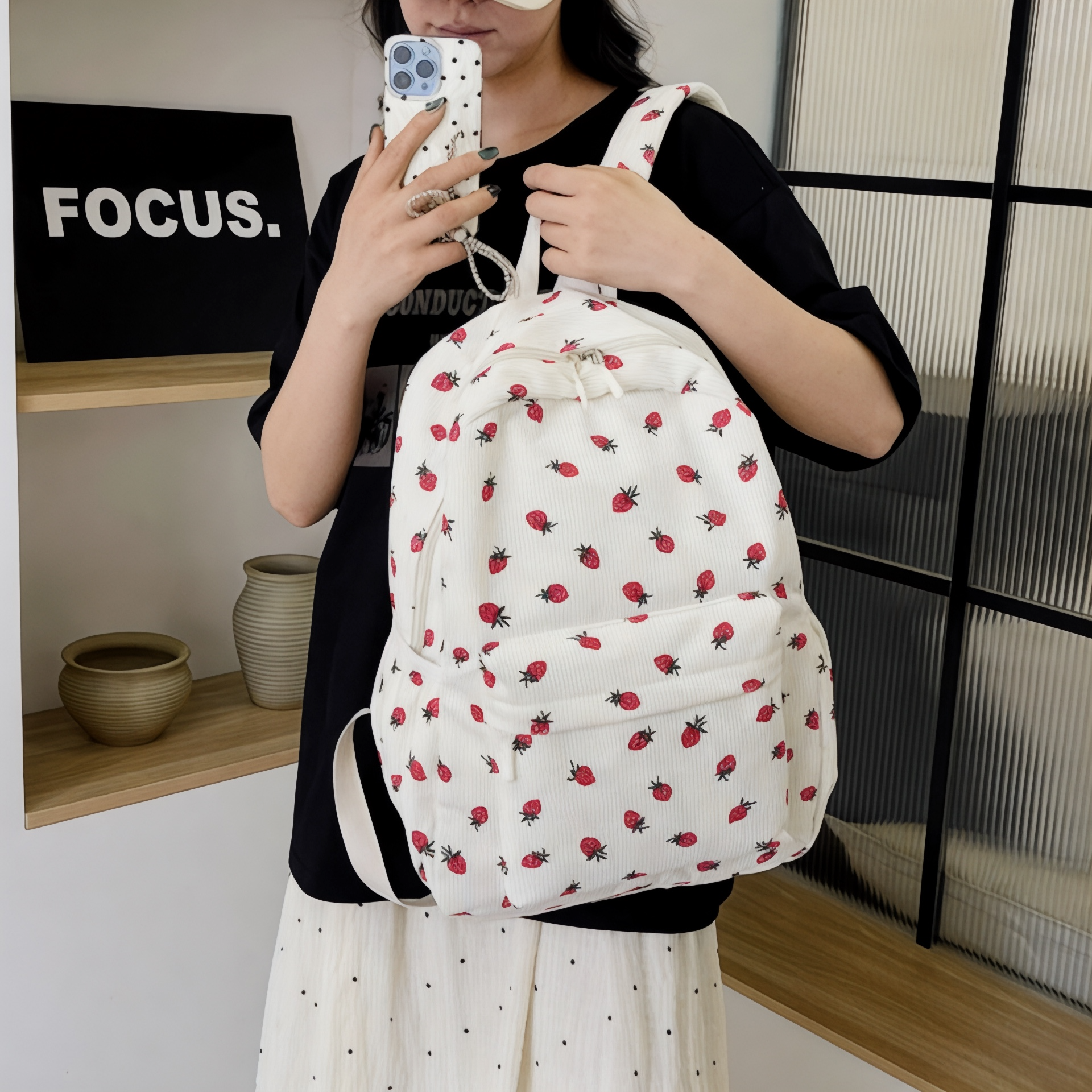 Sac à Dos Femme Motif Fraise 20L – SweetStrawberry – Havresacs