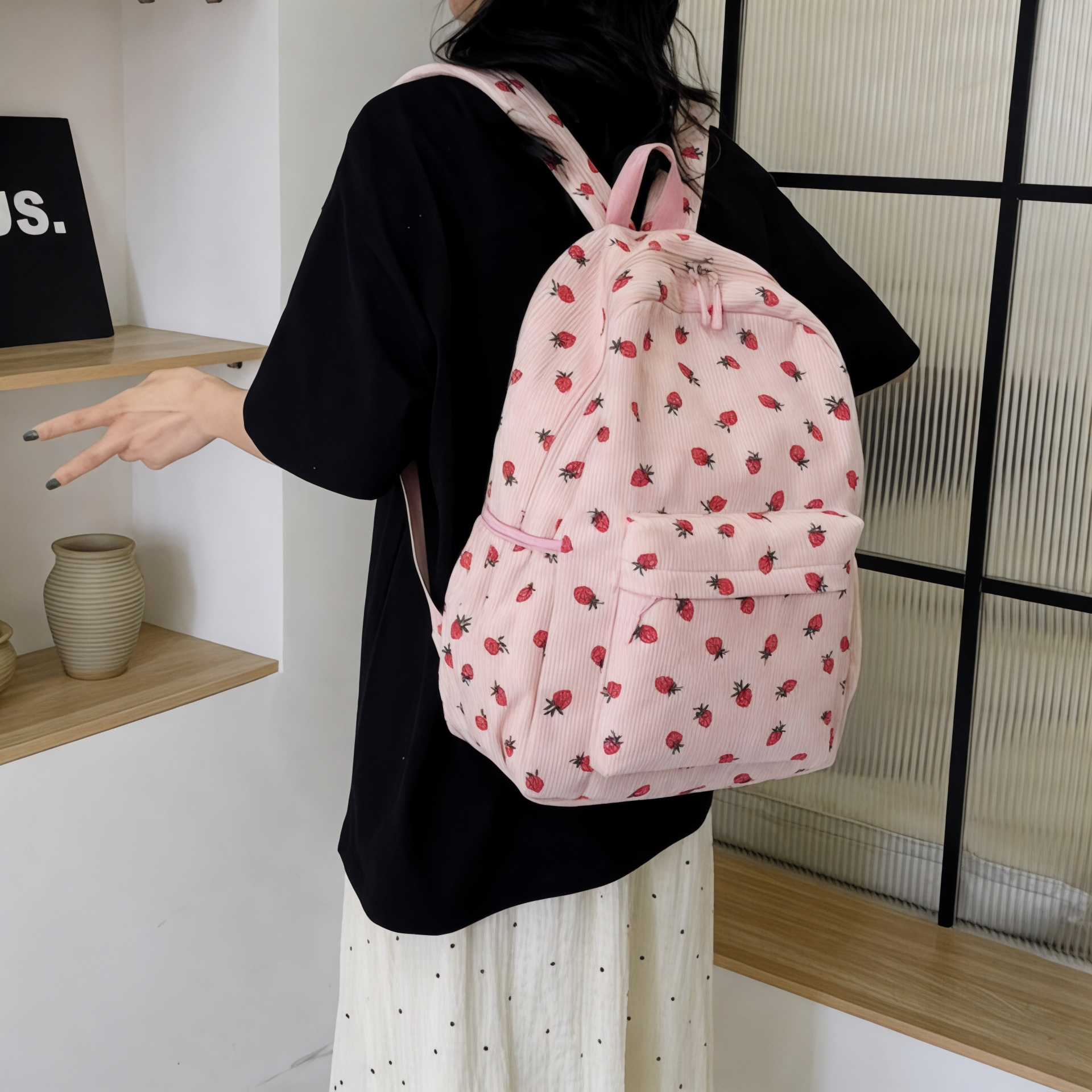 Sac à Dos Femme Motif Fraise 20L – SweetStrawberry – Havresacs