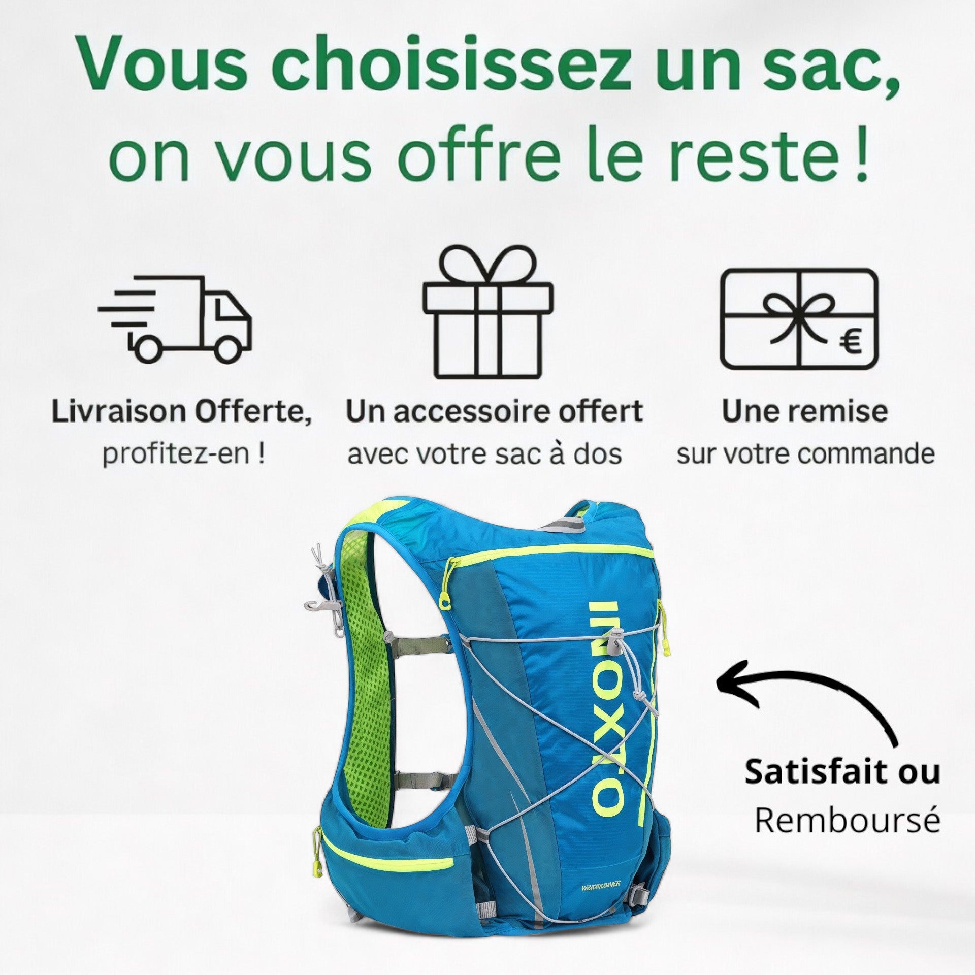Sac à dos d'hydratation running 8L – HydrateOn – Havresacs