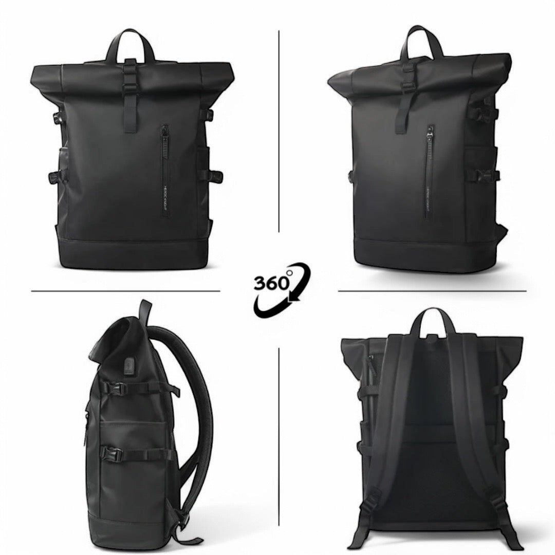 Sac à dos Roll Top waterproof avec USB – Urban Flex – Havresacs