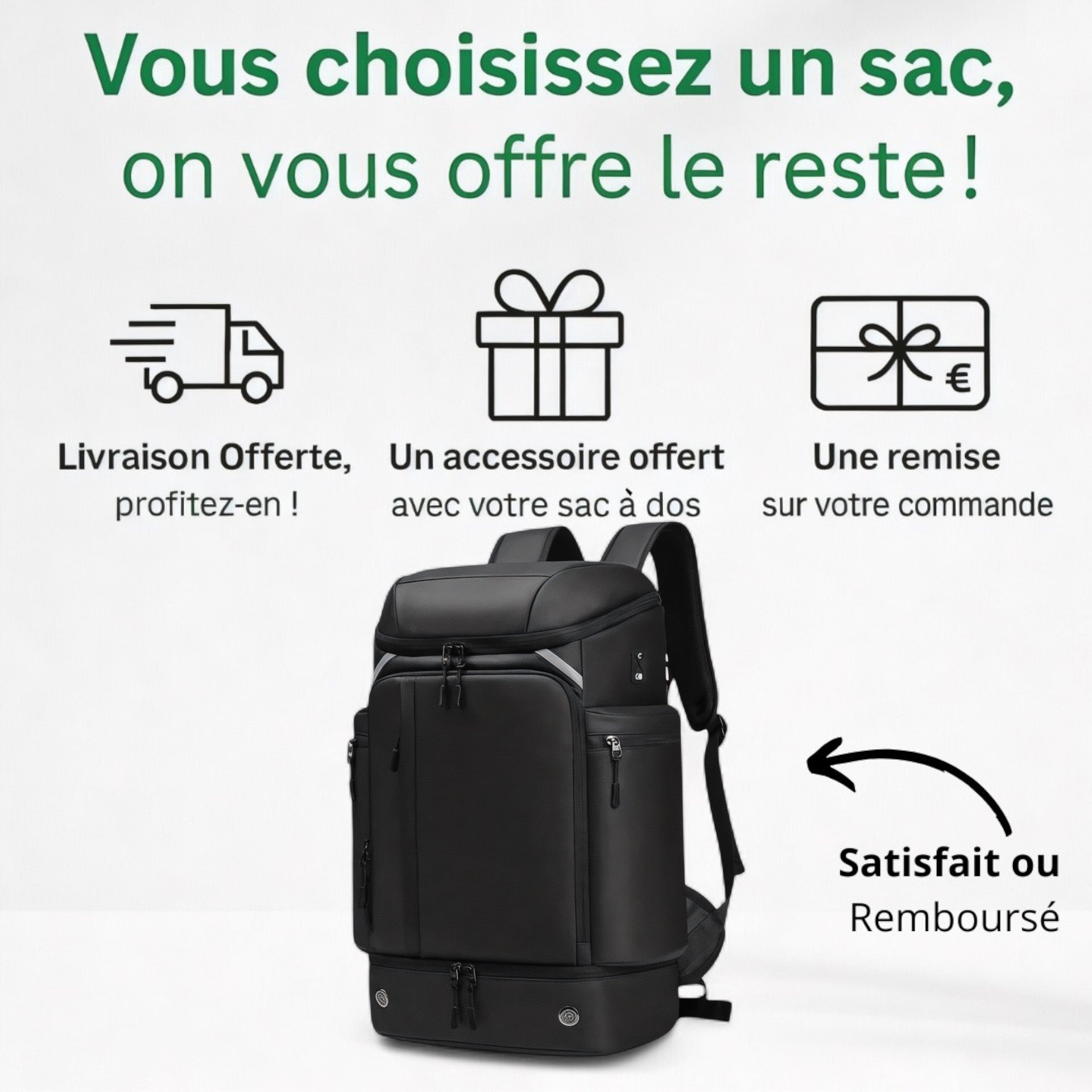 Sac à dos de voyage 50L – TrekMaster Pro – Havresacs