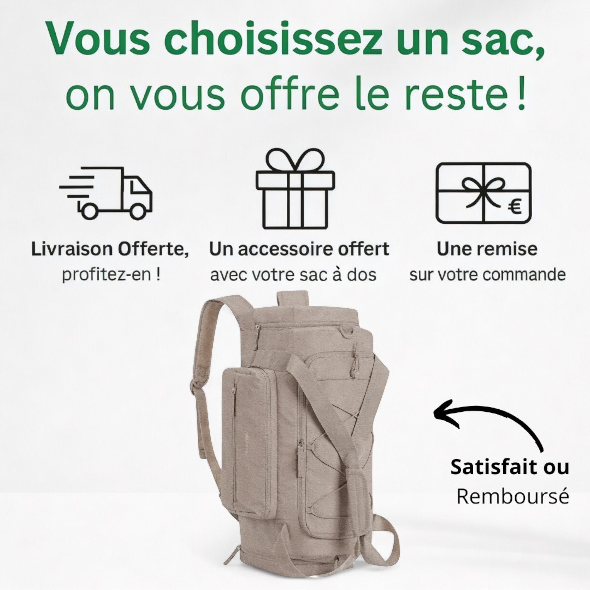 Sac de voyage 30L, idéal cabine avion – FlyPak – Havresacs