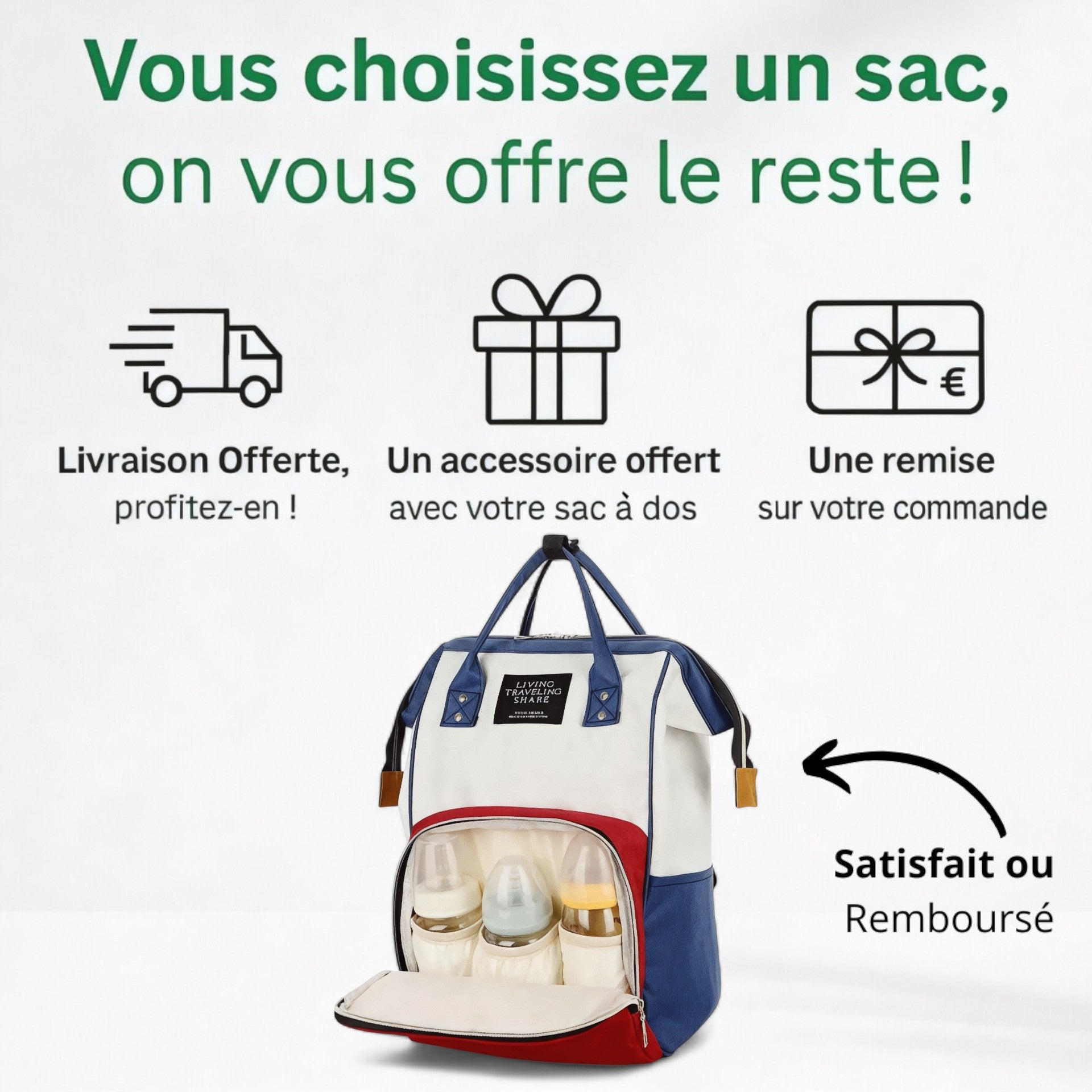 Sac à dos à langer isotherme pour biberons 15L – BabyPak – Havresacs