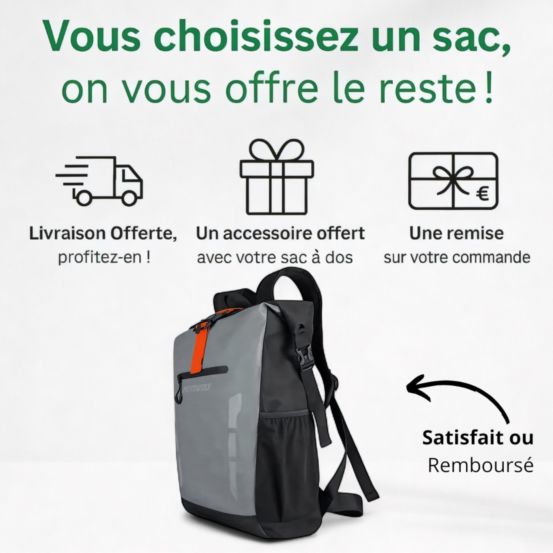 Sac à dos motard étanche 20L – MotoPro – Havresacs