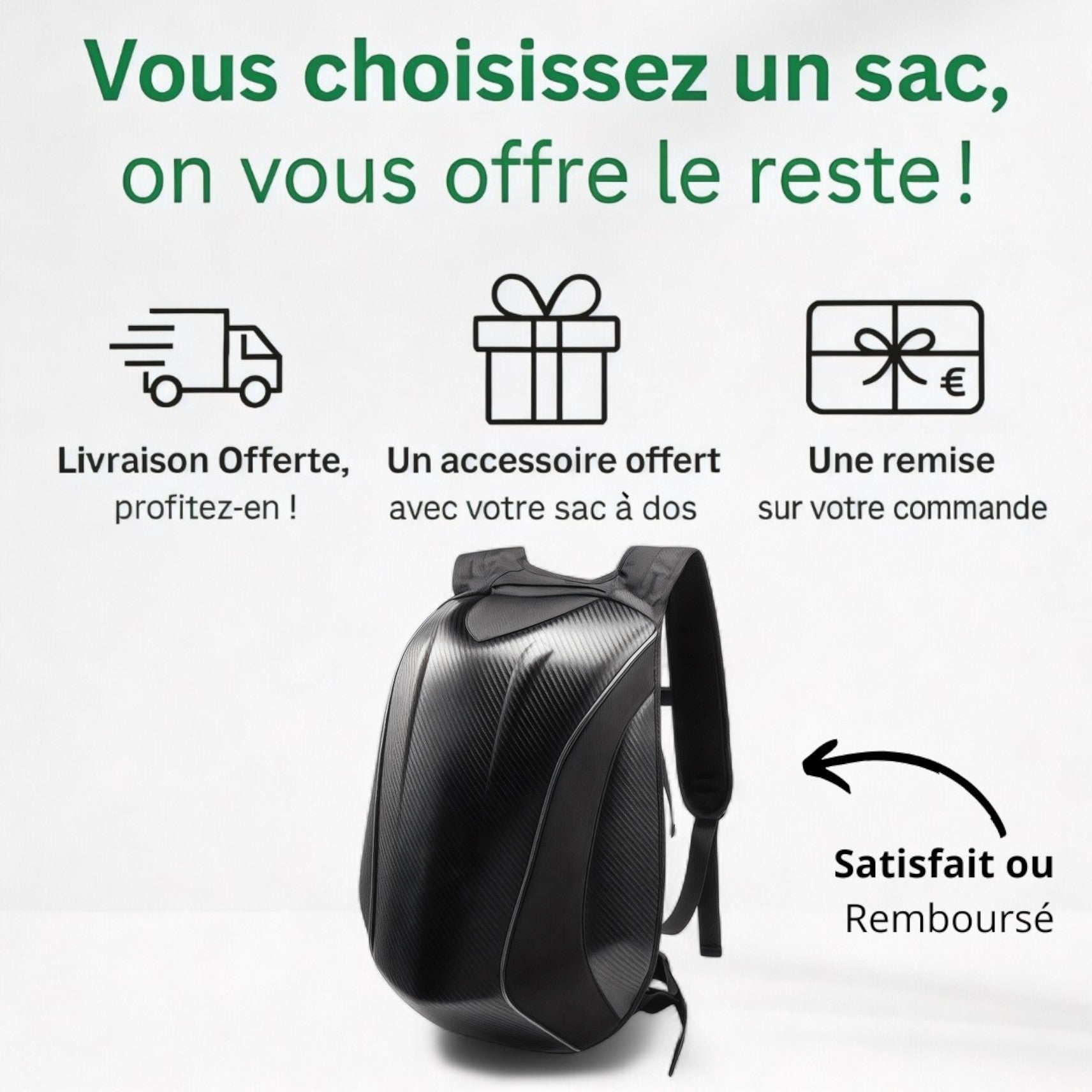 Sac à dos moto coque rigide 30L – ArmorRide – Havresacs