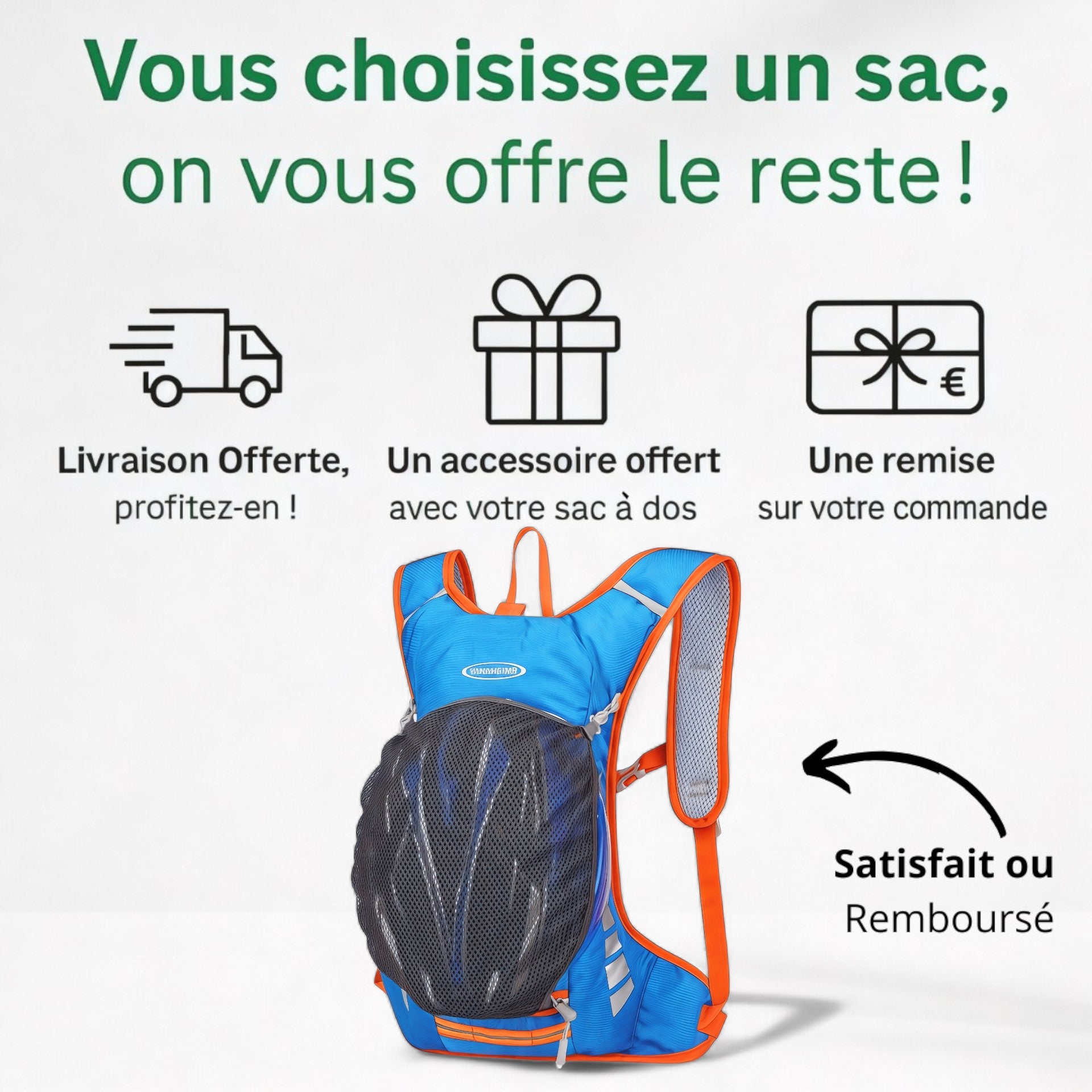 Sac à dos sport ultra léger 12L – MultiPro – Havresacs