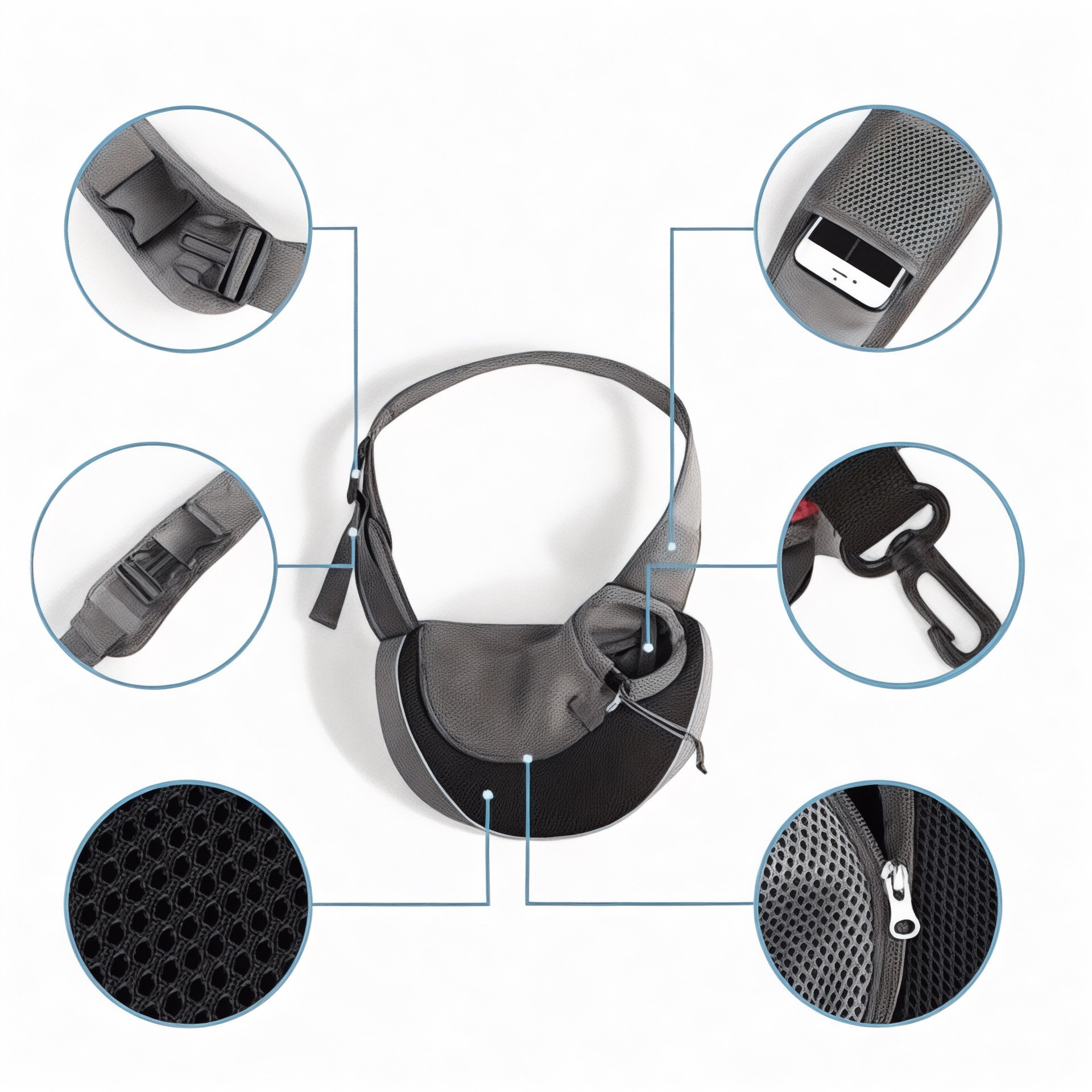 Sac bandoulière respirant pour chien EasyDog – Havresacs