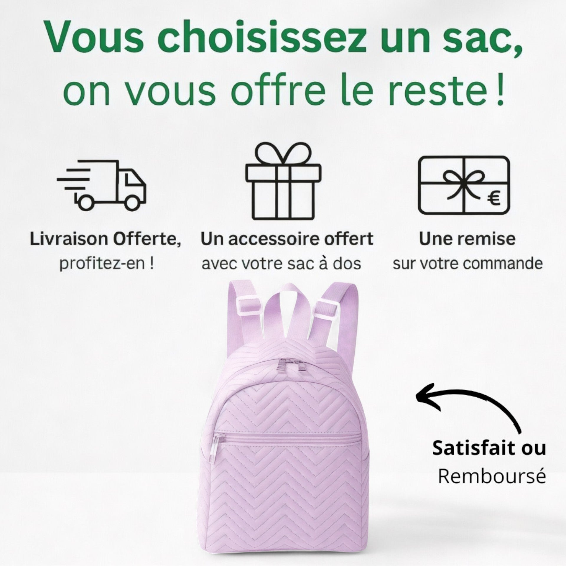 Sac à dos fashion étanche 10L pour femme – ChicPro – Havresacs
