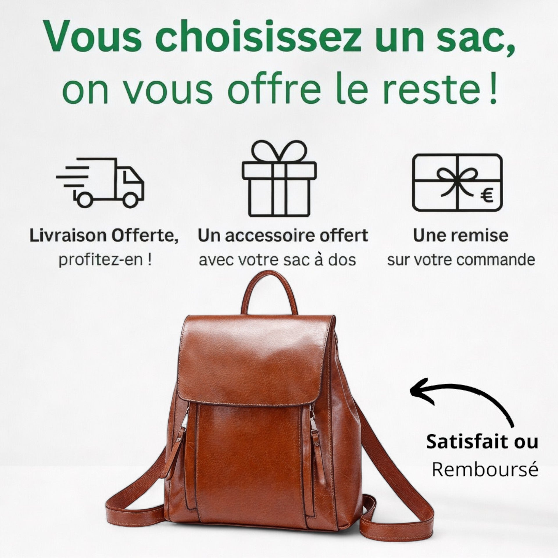 Sac à dos fashion en cuir 10L femme – ElegantLeather – Havresacs