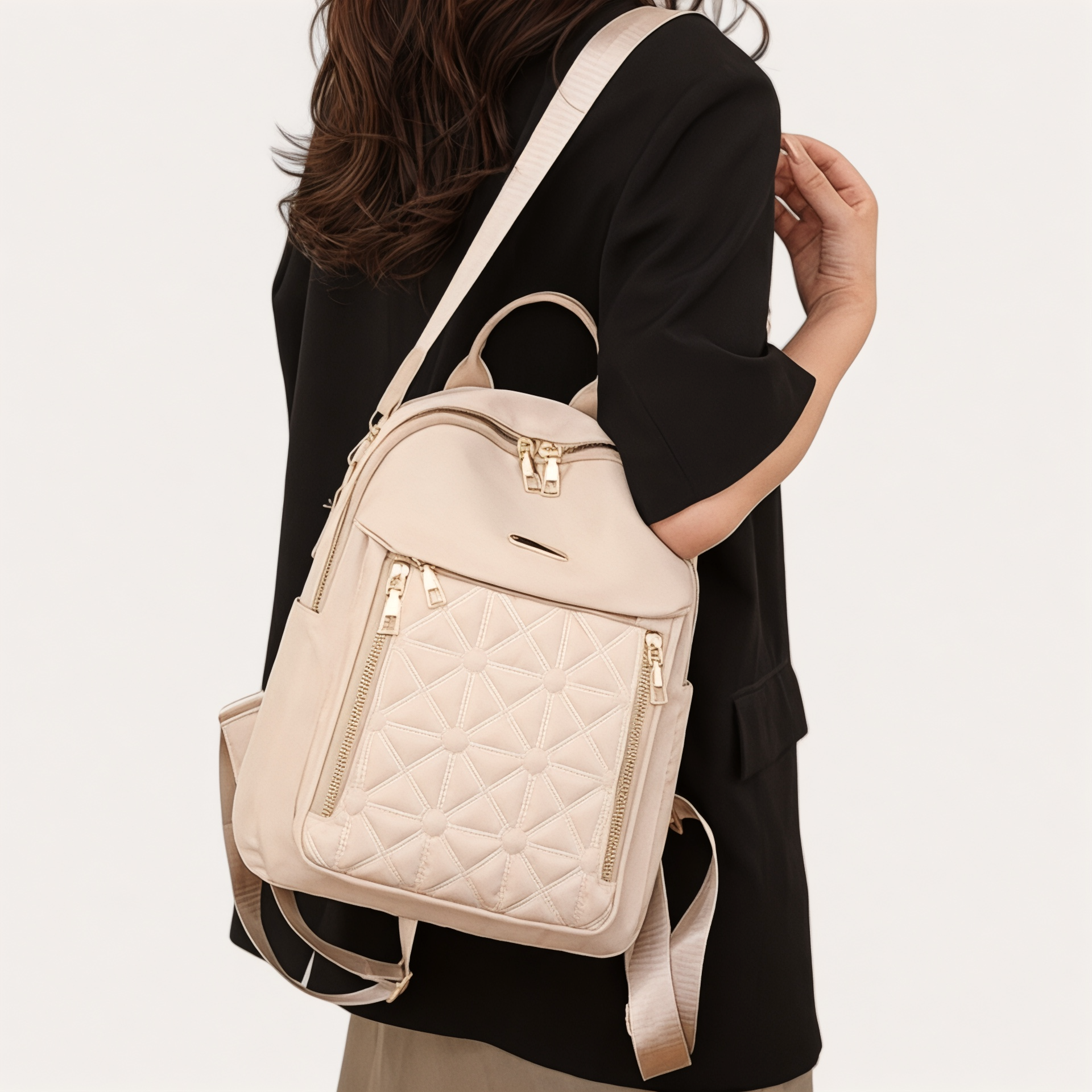 Sac à Dos Femme Brodé 2 en 1, 12L – Style Préppy – Havresacs