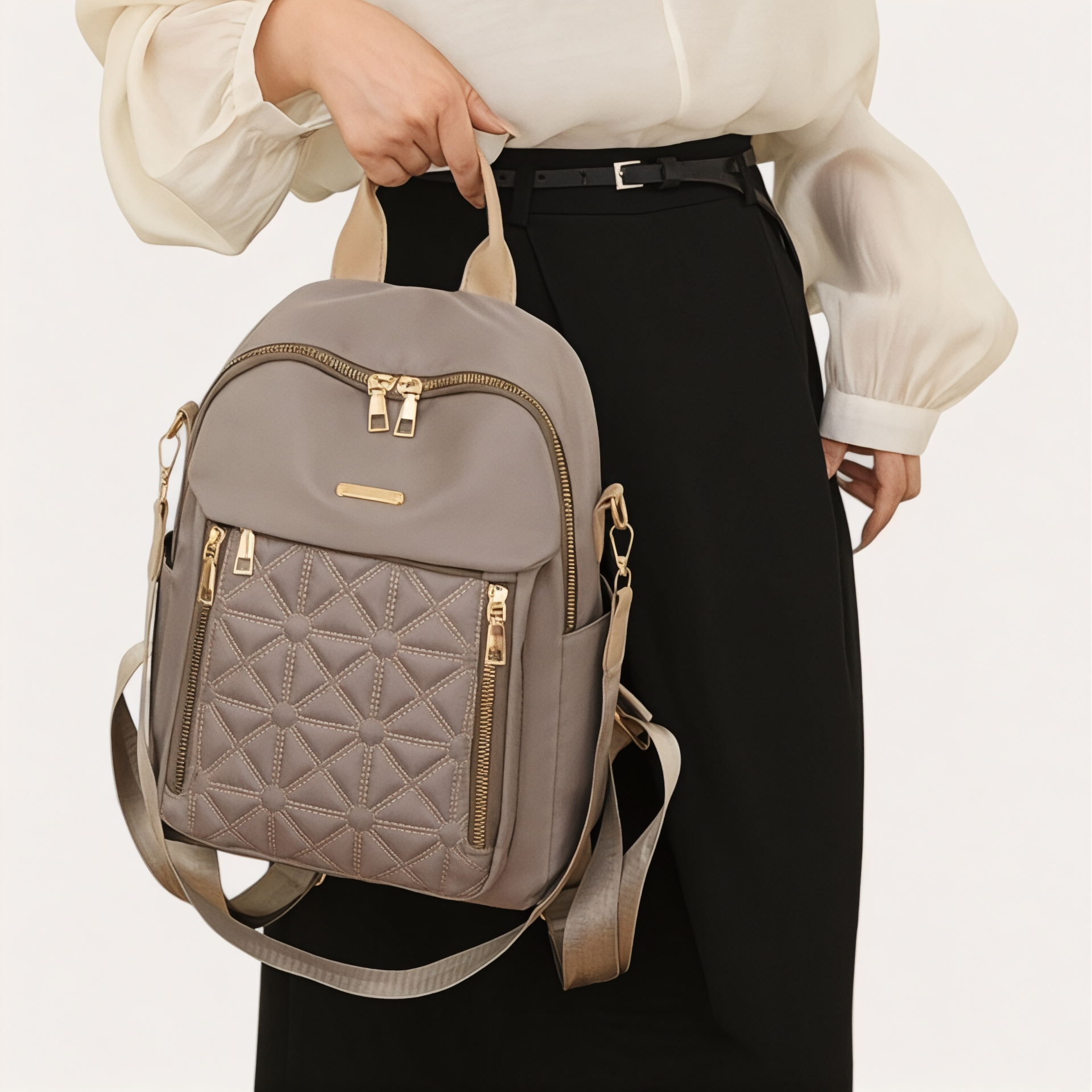 Sac à Dos Femme Brodé 2 en 1, 12L – Style Préppy – Havresacs