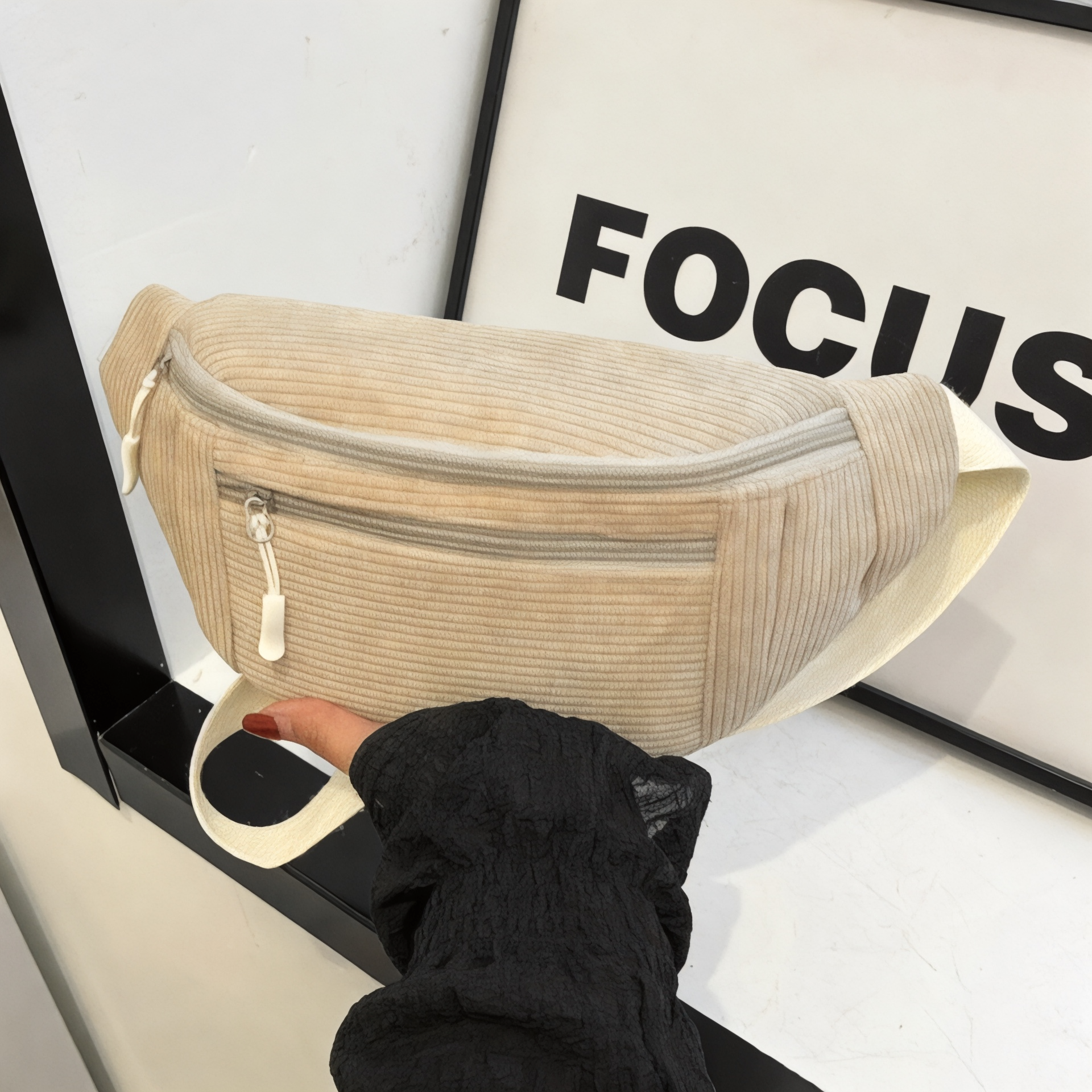 Sac banane en velours