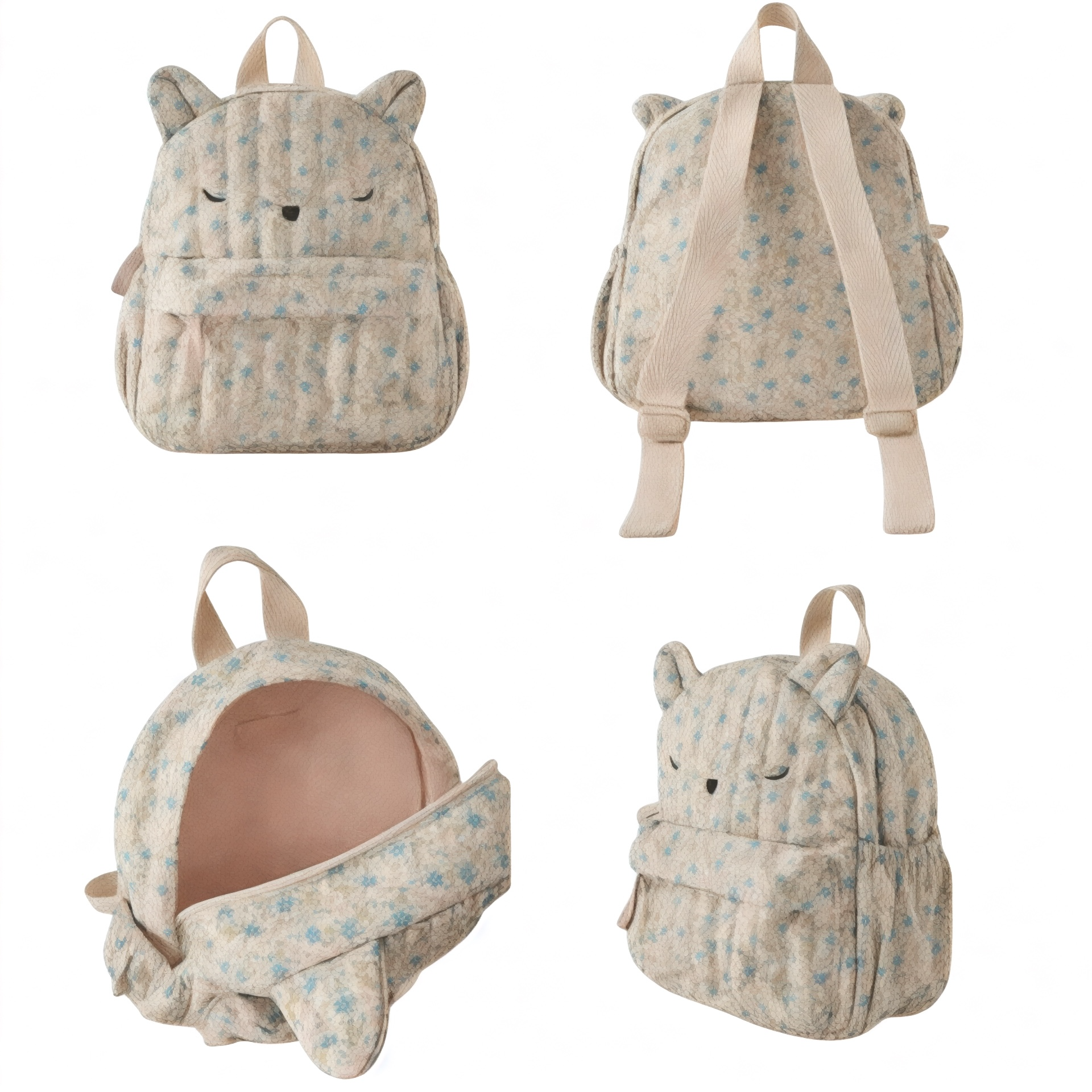 Cartable Maternelle Fille Fleuri Chat - Confort & Douceur | Havresacs