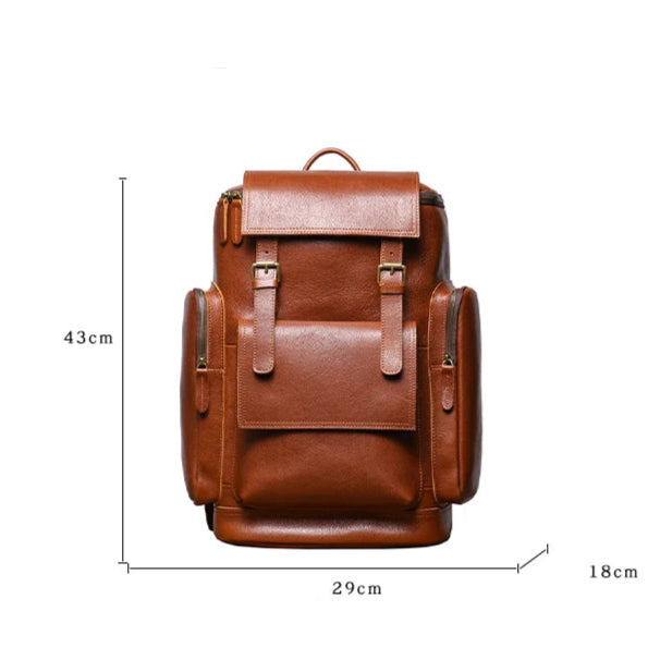 Sac à Dos Cuir Véritable Vintage PC 15’’ Voyage – 20L | Havresacs