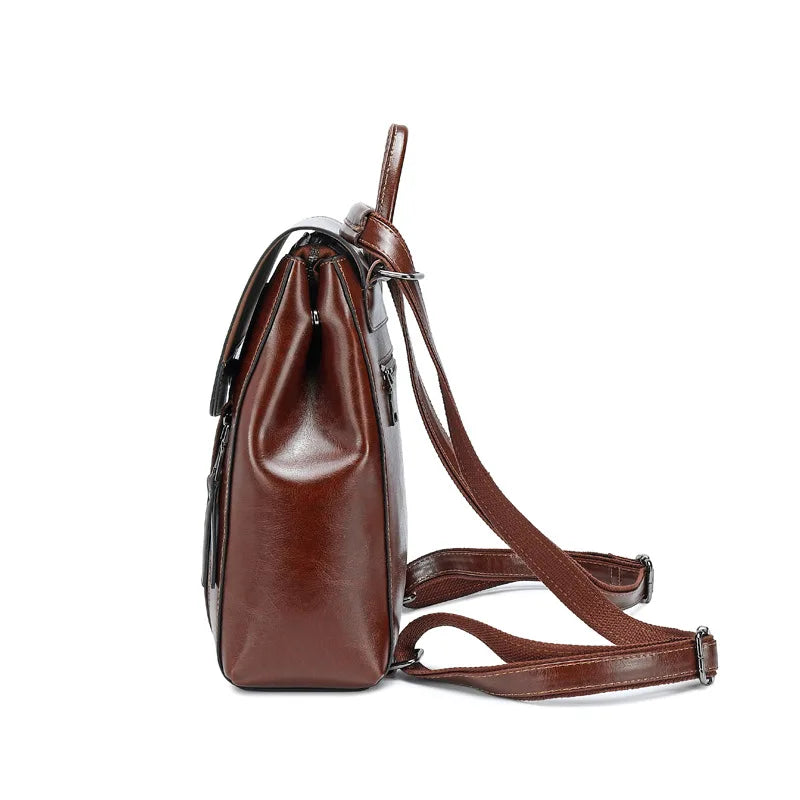 Sac à dos fashion en cuir 10L pour femme – ElegantLeatherPro – Havresacs