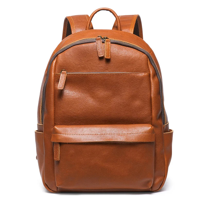 Sac à dos vintage en cuir véritable 18L. Compatible Ordi 14’’