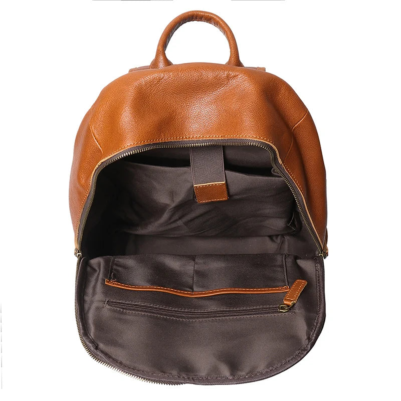 Sac à dos vintage en cuir véritable 18L. Compatible Ordi 14’’