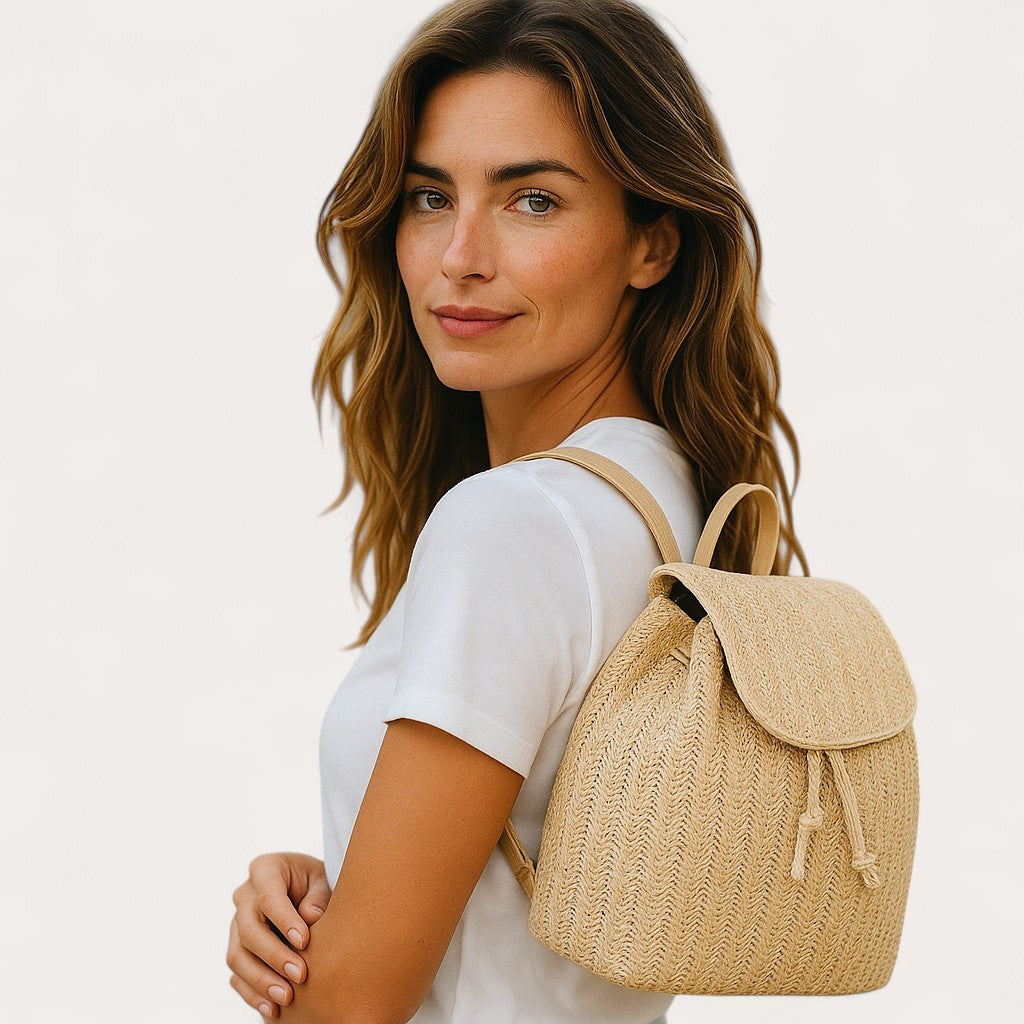 Sac à Dos Paille Femme 15L - Style Bohème Chic | Havresacs