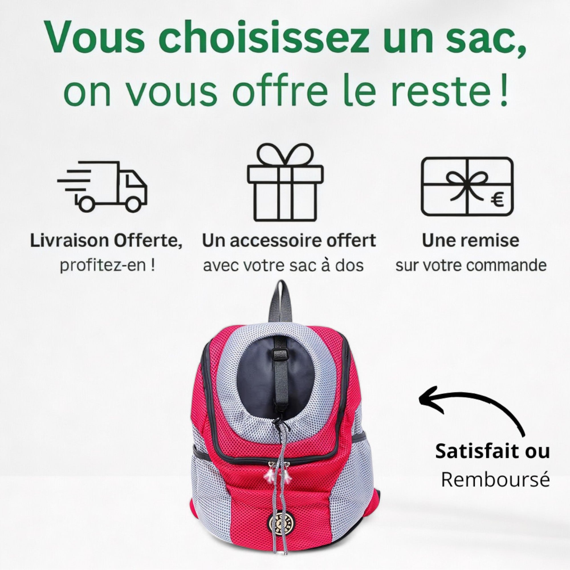 Sac à dos respirant pour chien et chat GrandConfort – Havresacs